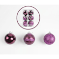 Miniatyrbilde 3 av 5: Julepyntkule Juleristpynt Juleristanheng Julegavepynt 12 stk PURPLE 8CM