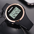 Miniatyrbillede 1 af 5: Synoke Dameur Digital Dameur Klok 50m Vandafvisende Stopur Sport Lysende Multifunktionel Led Elektronisk Armbåndsur Dame Silicone Black watch