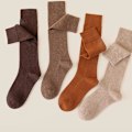 Pikkukuva 5 / 5: Luistelu sukat Vaaleat läpinäkyvät polven korkuiset luistelu sukat Luistelu nylon sukat (Calf socks) Black * Mocha