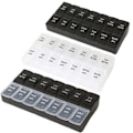 Miniatyrbillede 8 af 8: Praktisk holdbar Dosett medicinsk tablet etui sort Svart