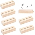 Miniatyrbillede 1 af 5: 10 Pakke Træ Pladskort Holdere Træ Menu Skilt Holder Bordnumre Kort Display Stativ Til Bryllup Middag Hjem