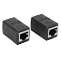 Miniatyrbillede 2 af 8: 2 stk RJ45 LAN-stikadapter, indbygget type hun til hun-adapter til Cat7 / Cat6 / Cat5e