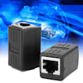 Pikkukuva 6 / 8: 2 kpl RJ45 LAN-liitinliitin, sisäänrakennettu naaras-naaras-sovitin Cat7 / Cat6 / Cat5e