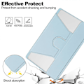 Miniatyrbilde 5 av 5: For Lenovo Tab M11 (xiaoxin Pad 11 2024) Deksel Pu+akryl Nettbrett Stativdeksel Med Bluetooth-Tastatur Azure Style D Lenovo Tab M11 (Xiaoxi