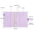 Miniatyrbillede 2 af 5: A5 PU Læder Ringbind, Genopfyldeligt 6-Ringe Bind Cover, Forretningsnotesbog Bind Notesblok og Møde Notesbog