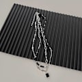 Miniatyrbilde 3 av 5: Elegant Unikt Kors Halskjede Dobbelt Lagdelt Krystall Firkantet Anheng Choker