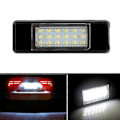 Miniatyrbillede 3 af 5: 2 stk. 18 LED Pærer Nummerplade LED Lys Lampe til Citroen C2 C3 C4 C5 C6 DS3 til PEUGEOT 106 207 307 308 406 407 508 1007 3008