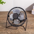 Miniatyrbillede 1 af 5: 1 stk. Bordventilator, Bærbar USB Plug-in Lille Jernventilator, Lille Ventilator Til Kontor, Hjem, Elektrisk Ventilator Black