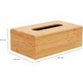 Miniatyrbild 5 av 7: Rektangulär servettbehållare i bambu | Servetthållare | Servettdispenser | Servettlock | Servetter ingår ej | H8,5 x B25 x D14 cm |