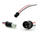 Miniatyrbillede 2 af 6: T10 w5w led / halogen stik / fatning 10-pak blød sort
