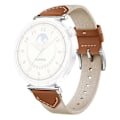 Miniatyrbillede 1 af 5: 18MM Læder Nylon Rem Til Huawei Watch GT 5 Pro 42m GT 5 41mm GT 4 41mm GT 3 42mm Kvinder Komposit Multicolor Saddle Brown