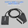 Miniatyrbild 2 av 4: Videoadapter Plug and Play Hög Klarhet Plast 1080p Stabil Prestanda Scart till HDMI-kompatibel Digital Konverterare för Smarta Enheter