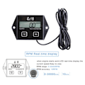 Miniatyrbillede 2 af 9: Motorcykel 2/4-takts Motor Tachotimer Timer Meter LCD Skærm Vandafvisende Bil Motor Båd Motorcykel Digital Tacho