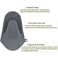 Miniatyrbilde 5 av 5: Tykke silikon gryteunderlag - Varmebestandige klypebeskyttere for baking, matlaging, grilling