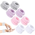 Miniatyrbilde 1 av 6: 4 par håndleddsvaskesett, mikrofiber håndleddsbånd for damer, myke håndleddsbånd, ansiktsvask håndleddsbånd spa håndkle