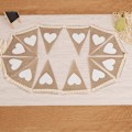 Miniatyrbillede 5 af 7: Hessian Vimpler Kærlighedshjerte Trekant Flag Party Dekoration til Bryllup Fødselsdag Ceremonier Baby Showers Jul 26 Stykker