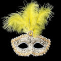 Miniatyrbild 1 av 10: Venetianska masker Halv ansikte Ansiktsmask GUL gul