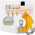 Miniatyrbillede 5 af 7: Mini støvbørste og fejebakke, kost og fejebakkesæt, bærbar rengøringsbørste og fejebakkekombination, perfekt til støv, snavs og krummer, ideel til de fleste hårde overflader
