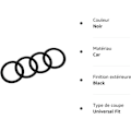 Miniatyrbillede 3 af 4: Audi Rings Black Edition Emblem Blackline Logo Sort 27,3cm