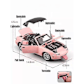 Miniatyrbild 2 av 5: 1/32 Mazda MX-5 Miniatyr Diecast Mx5 Roadster Leksaksbilsmodell Ljud Ljus Dörrar Öppningsbara Samlingspresent För Barn Pojke Kid Boris Blue