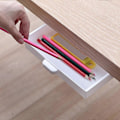 Miniatyrbild 4 av 5: Självhäftande Underbordslåda Skrivbords Hållare Dold Penna Kontorsmaterial Organizer Grey
