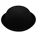 Miniatyrbilde 1 av 5: 1 stk Melon Bowlerhatt Hatt Bowlerhatt Bowlerhatt Filthat Chaplinhatt Ridehatt (Svart)