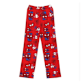 Miniatyrbild 1 av 3: Dam Pyjamasbyxor med Jultomte-Cartoon i Fleece, Flickor Katt-Tryckt Flanell Sovbyxor Present (Helt Tryckt) KT Cat Red XL