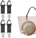 4 st Hattklämmor Hatthållare Hands Free Väskaccessoar Black