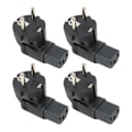 Miniatyrbillede 4 af 8: 4 stk. EU 4,8 mm til IEC320 C13 konverter 90 graders strøm til bærbar strøm EU-stik 100-250V