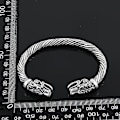 Miniatyrbild 2 av 3: Herrar Varg Huvud Armband Viking Smycken Modeaccessoarer