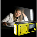 Miniatyrbilde 2 av 10: Sveivradio 4000mAh Powerbank med LCD-skjerm, solceller, lommelykt-WELLNGS