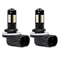 Miniatyrbilde 1 av 11: DRL-pærer 6500K hvite 30SMD 4014 881 880 H27 LED-erstatning tåkelys til bil