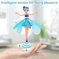 Miniatyrbild 2 av 4: LED Magic Flygande Fe Prinsessa Dock Remote Control Flygande Leksak USB Laddning För Barn Presenter Hög Kvalitet MTS Blue