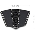 Miniatyrbild 3 av 5: 2 st Arm Gauntlets för män Steampunk rustning handledsskydd PU läder manschetter för kostym Black  Brown
