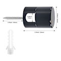 Miniatyrbillede 3 af 5: 6 Pak Aluminium Loftlampe Krog til Loft Ophængning, Loftkroge til Ophængning af Lys Sort
