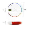 Miniatyrbild 2 av 5: 7 Dagars Regn Digital Pillerorganisatör, Portabel Veckovis Digital Pillbox Lättviktig Lätt Att Bära Rund Elektronisk Intelligent Medicinfodral, 8702
