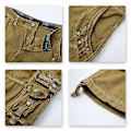 Miniatyrbilde 3 av 3: Mystdiy Herre Utendørs Casual Cargo Shorts Khaki 34