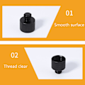 Miniatyrbild 3 av 5: 2x Mikrofonstativadapter 5/8 Hon till 3/8 Han Trådad Stativfäste Skruvadapter Combo Pack för Mikrofonfäste & Stativ Black Color