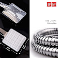 Miniatyrbilde 4 av 6: Dusjhode, høytrykksdusjhode med 6 moduser, kun dusjhode, universelt vannsparende stort dusjhode Silver Shower Head and Hose