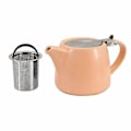Miniatyrbillede 1 af 4: Autentisk japansk keramisk tekande | Rustfri stål infuser | Elegant og funktionel til eftermiddagste Light orange