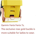 Miniatyrbilde 4 av 5: Silikonklokkearmbånd i roségullspenne for Garmin Fenix 5s 20 mm Red