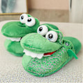 Pikkukuva 3 / 5: Krokotiili-Plush-Tossut Avolla Suulla Puuvillaiset Tossut Liikkuvalla Suulla For Adult 38-42(27cm)