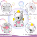 Miniatyrbild 5 av 5: Bubbelmaskin för Barn, Automatisk Bubbelblåsare Leksak för Pojke Flicka Småbarn, Enhörning Bärbar Bubbelblåsare med Bubbelvätska för Inomhus Utomhus