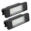 Miniatyrbillede 1 af 5: 2 stk. 18 LED Pærer Nummerplade LED Lys Lampe til Citroen C2 C3 C4 C5 C6 DS3 til PEUGEOT 106 207 307 308 406 407 508 1007 3008