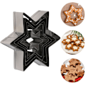 Miniatyrbild 1 av 5: 5 stjärnformade kakformar i rostfritt stål, perfekta för jul, halloween, födelsedagsfester, fondant, tårta
