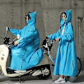 Miniatyrbild 1 av 5: 2023 Vespa Regnkläder Herr/Män Dragkedja Huva Poncho Motorcykel Regnkläder Lång Modell Vandring Poncho Miljövänliga Regn Regnkläder sommar-Yvan Blue xL