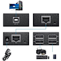 Pikkukuva 4 / 5: 120M USB-jatkaja 4-porttinen USB2.0-keskitin Jatke RJ45 Ethernet USB UTP -jatkolähetin Vastaanotin