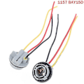 Miniatyrbilde 1 av 4: 2 stk 1156 1157 Pæreholder Bay15d Lampeholder P21/5w Adapter Basekontakt 1157 BAY15D