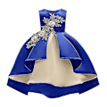 Miniatyrbillede 1 af 2: Børn Blomsterpiger Bryllup Brudepige Ærmeløs Prinsessekjole Fødselsdagsfest Børnekjole Royal Blue 2-3 Years