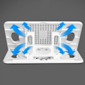Miniatyrbillede 3 af 5: Bærbar computer holder silikone PP og ABS foldbar 8 gear justerbar bærbar computer kølestativ til hjem arbejde hvid